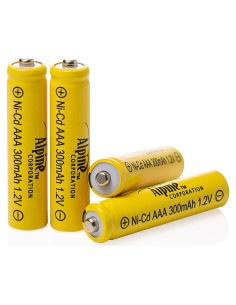 Baterías Recargables AAA Ni-CD Alpine para Luces Solares - Juego de 4