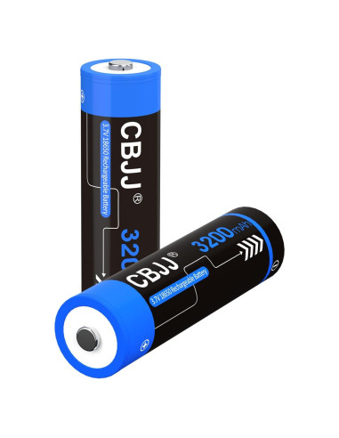 Batería Recargable 3.7V 18650 3200mAh CBJJ - Paquete de 2