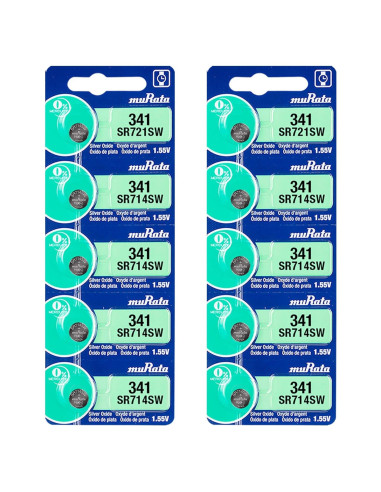 Batería de Óxido de Plata Murata 341 SR714SW 1.55V - 10 Unidades