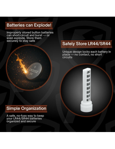 Estuche para Baterías Slimline LR44/SR44 WLG Creations - 8 Baterías