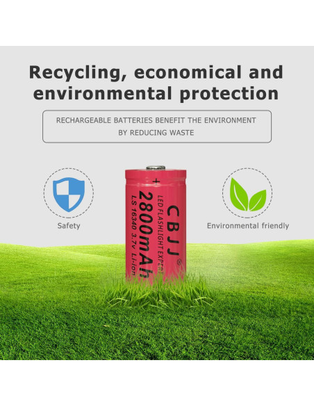 Batería Recargable Litio 3.7V 2800mAh CBJJ para Linterna