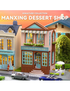 Casa de Muñecas Flever Kit DIY con Muebles 8,38x6,86cm 2