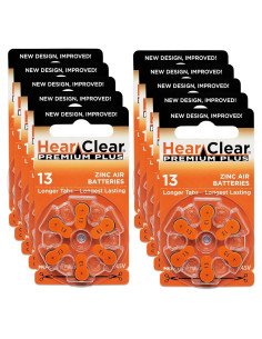 Baterías para Audífonos HearClear Tamaño 13 PR48 1.45V (60 Unidades)