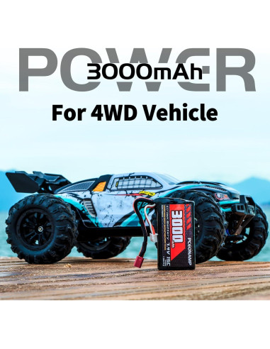 Batería Li-ion 7.4V 3000mAh PCEONAMP para coches RC 1/10 1/12 1/16