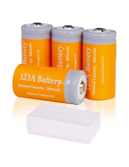 Baterías Recargables CR123A Horbupa Paquete de 4 - 3.7V 800mAh