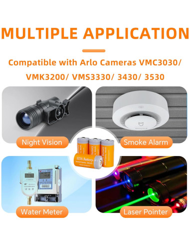 Baterías Recargables CR123A Horbupa Paquete de 4 - 3.7V 800mAh