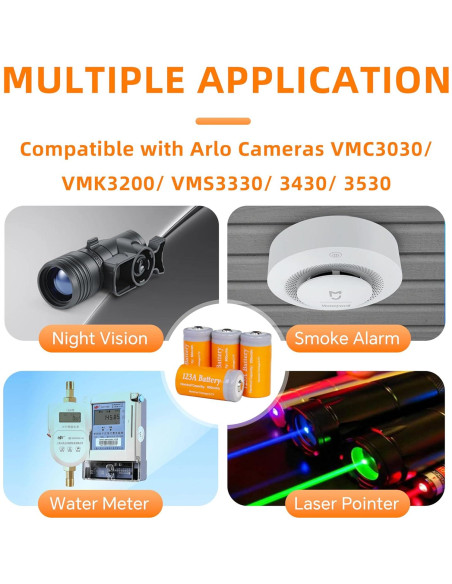 Baterías Recargables CR123A Horbupa Paquete de 4 - 3.7V 800mAh