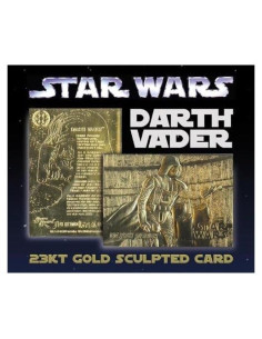 Tarjeta de Oro Esculpida Star Wars Darth Vader 23KT Ed. Limitada