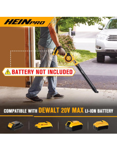 Soplador de Hojas Inalámbrico HEINPRO 20V Max 321.87 km/h 2
