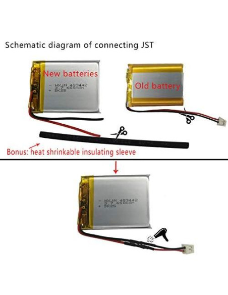 Batería de polímero de litio recargable HXJN FT603048P 3.7V 1600mAh