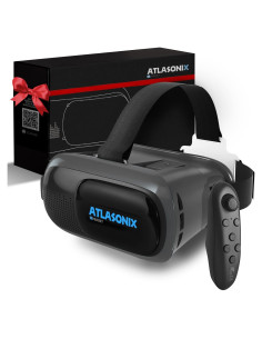 Auriculares VR 3D ATLASONIX para Smartphone Azul - Control Remoto