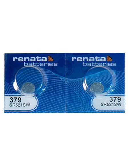 Baterías de Óxido de Plata Renata 379 SR521SW - 1.55V (2 Unidades)