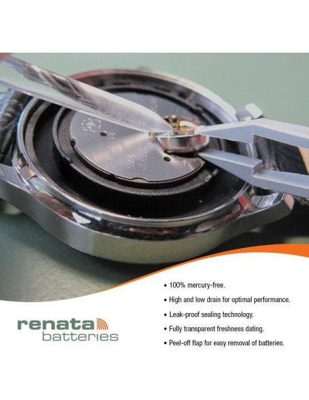 Baterías de Óxido de Plata Renata 379 SR521SW - 1.55V (2 Unidades)