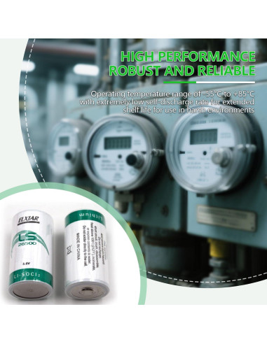 Paquete de 2 Baterías de Litio Cloruro de Tionilo 3.6V 9000mAh