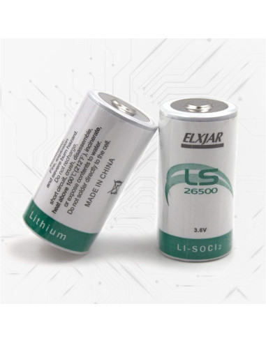 Paquete de 2 Baterías de Litio Cloruro de Tionilo 3.6V 9000mAh