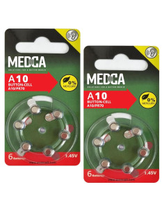 Baterías MEDca A10 - 12 Piezas - 1.45V para Audífonos