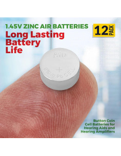 Baterías MEDca A10 - 12 Piezas - 1.45V para Audífonos 2