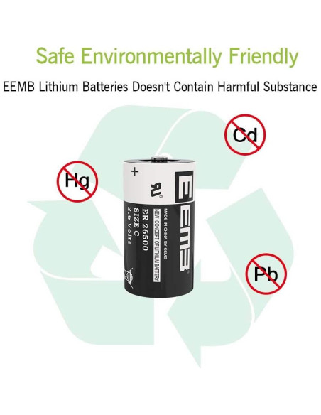 Batería de Litio C EEMB ER26500 3.6V 9000mAh No Recargable