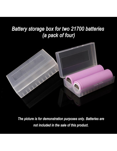 Caja de Almacenamiento para Baterías 21700 Bistook 4-Pack