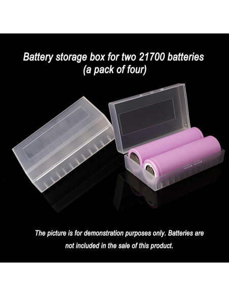 Caja de Almacenamiento para Baterías 21700 Bistook 4-Pack