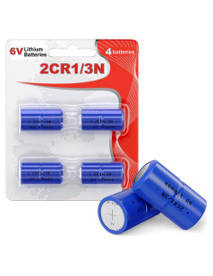 Baterías 2CR1/3N 6V para Receptor Collar Perro - 4 Unidades