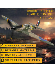 Avión RC GLUISEUR Spitfire 35.6 cm con 2 Baterías 2