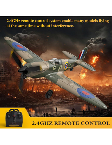 Avión RC GLUISEUR Spitfire 35.6 cm con 2 Baterías