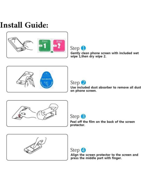 Protector de Pantalla Vidrio Templado Infinix Hot 30i 5 Pzas 9H