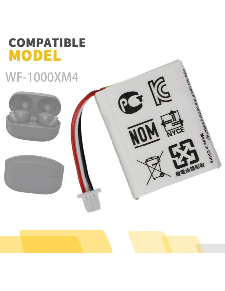 Batería de Reemplazo 702428 para Estuche Sony WF-1000XM4 520mAh