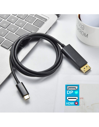 Adaptador USB-C a DisplayPort 8K Tek Styz 1.83m 60Hz