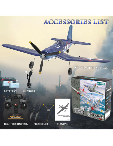 Avión RC GLUISEUR F4U Corsair 35.6 cm para Principiantes