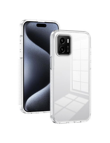 Funda Protectora Dura Acrílica Blanca Kukoufey para Vivo Y15s 2021