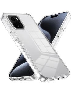 Funda Protectora Dura Acrílica Blanca Kukoufey para Vivo Y15s 2021 2
