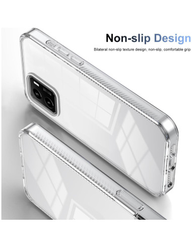 Funda Protectora Dura Acrílica Blanca Kukoufey para Vivo Y15s 2021