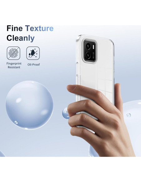 Funda Protectora Dura Acrílica Blanca Kukoufey para Vivo Y15s 2021