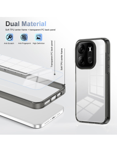 Funda Protectora Acrílica Dura Kukoufey para Tecno Spark Go 2023