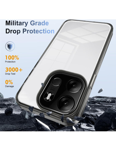 Funda Protectora Acrílica Dura Kukoufey para Tecno Spark Go 2023