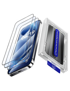 Paquete de 3 Protectores de Pantalla Fonowlo para iPhone 15/16 6.1" 9H+