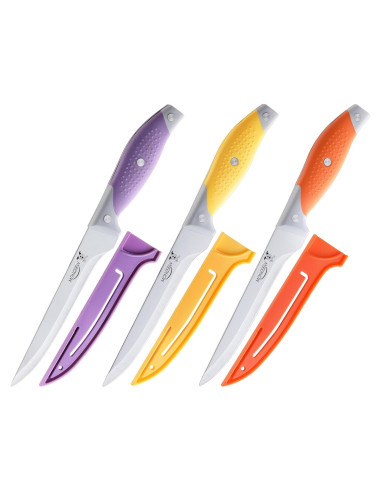 Set de 3 Cuchillos Deshuesadores MONGSEW de Acero Inoxidable 15.24 cm