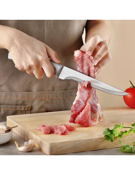 Set de 3 Cuchillos Deshuesadores MONGSEW de Acero Inoxidable 15.24 cm