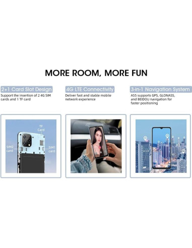 Smartphone Blackview A55 4G LTE 3GB RAM 16GB Negro