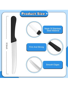 Cuchillos de Carne Geelin 50 Piezas 23.5 cm Acero Inoxidable 2