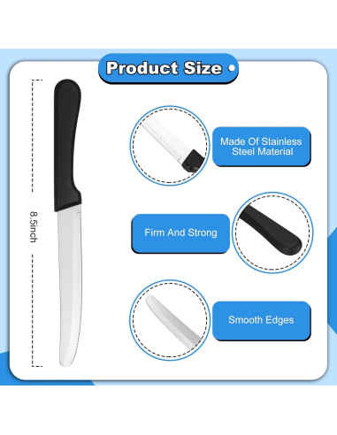 Cuchillos de Carne Geelin 50 Piezas 23.5 cm Acero Inoxidable