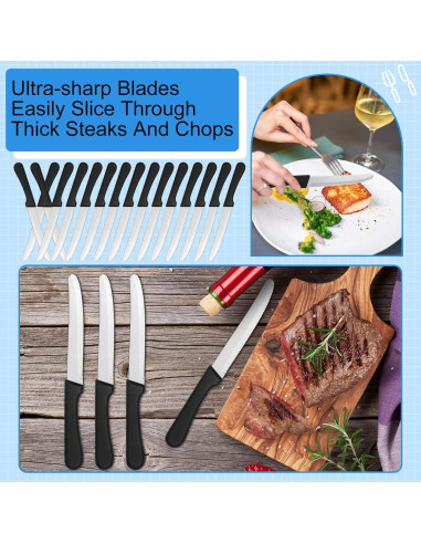 Cuchillos de Carne Geelin 50 Piezas 23.5 cm Acero Inoxidable