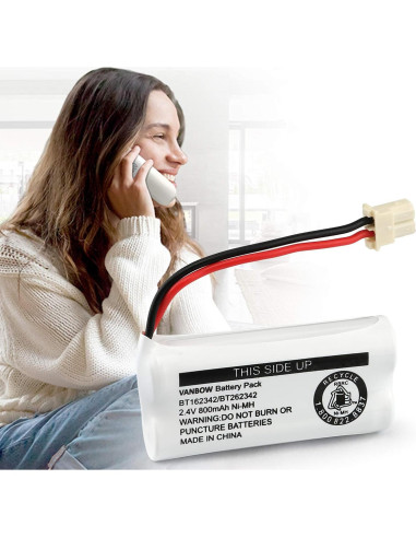 Batería Ni-MH 2.4V 800mAh VANBOW para Teléfonos Inalámbricos