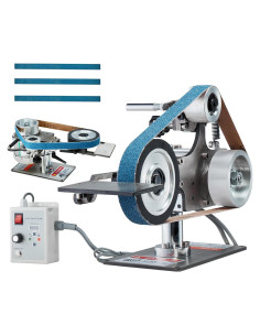 Pulidora de Banda VEVOR 550W 30x2.54cm Velocidad Variable