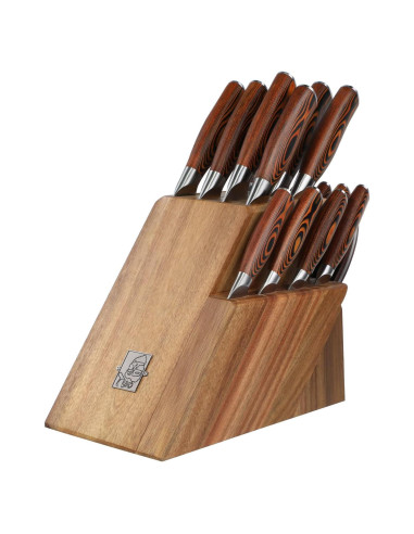 Juego de Cuchillos de Cocina TUO 17 Piezas Acero Alemán