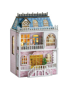 Kit Casa de Muñecas Flever Castillo Romántico DIY con Muebles