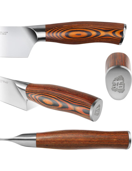 Juego de Cuchillos de Cocina TUO 17 Piezas Acero Alemán