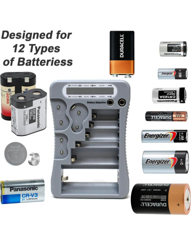 Probador de Baterías LCD 12-en-1 Battery Detective